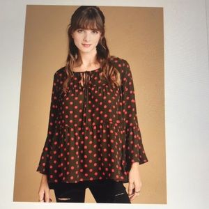 Boutique: Polka dot babydoll top